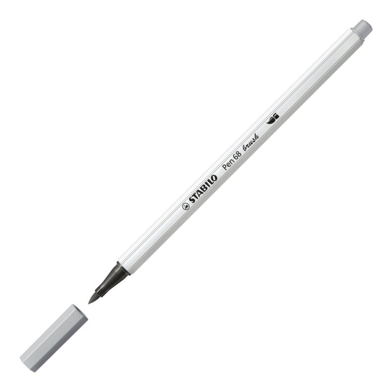 STABILO Pen 68 brush felt pen Medium Grey 1 pc(s)