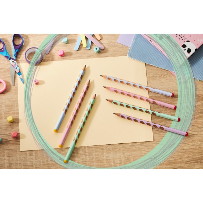 STABILO Crayon à papier d'apprentissage EASYgraph L, rose