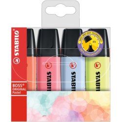 STABILO Boss Original Pastel marker 4 pc(s) Chisel tip Multicolour