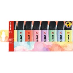STABILO Boss Original Pastel marqueur 8 pièce(s) Pointe biseautée Multicolore
