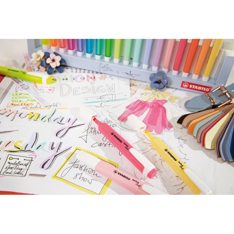 STABILO Surligneur swing cool Pastel Edition, rouge corail