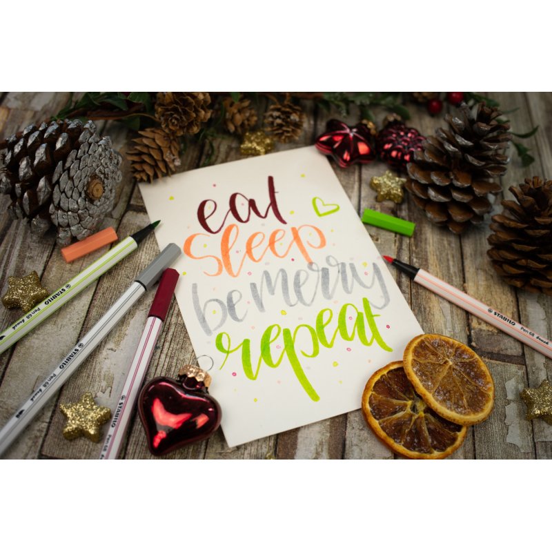 STABILO Feutre pinceau Pen 68 brush ARTY Edition, étui de 18