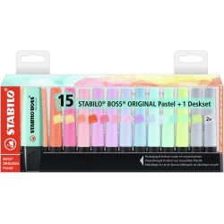 STABILO Boss Original Pastel marker 15 pc(s) Chisel tip Multicolour