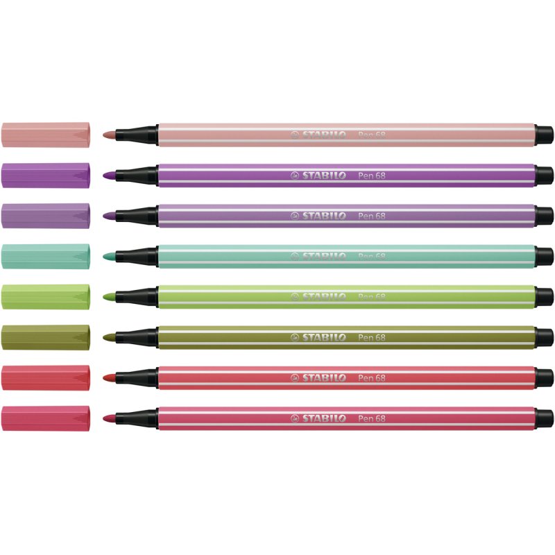 STABILO Pen 68 felt pen Assorted colours 8 pc(s)