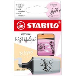 STABILO BOSS MINI Pastellove Edition 2.0 marqueur 3 pièce(s) Fuchsia, Gris, Orange