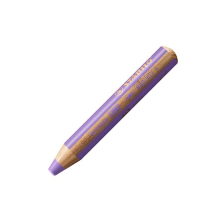 STABILO Crayon multi-talents woody 3en1, rond, mauve pastel