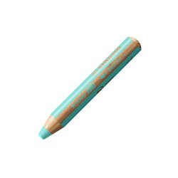 STABILO Crayon multi-talents woody 3en1, rond, bleu pastel