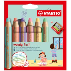 STABILO woody 3 in 1 Assorted colours 6 pc(s)