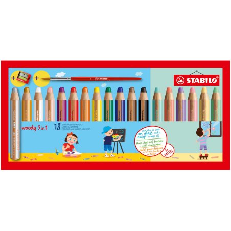 STABILO woody 3 in 1 Multicolore 18 pièce(s)