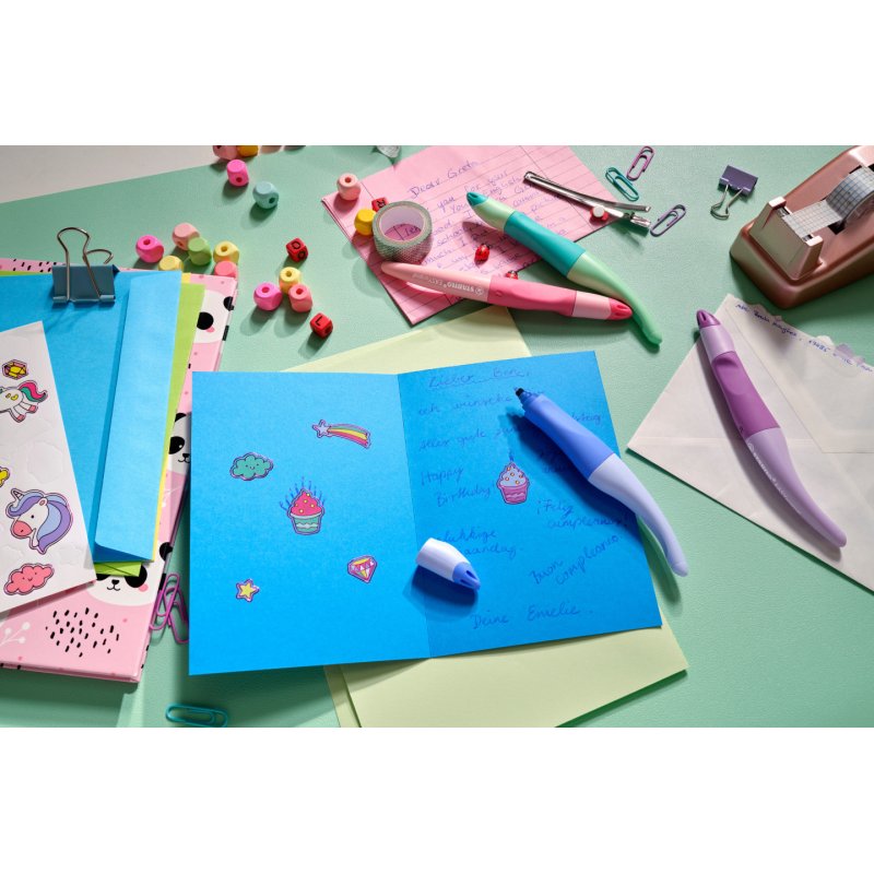 STABILO Stylo roller EASYoriginal, gauchers, nuage de bleu