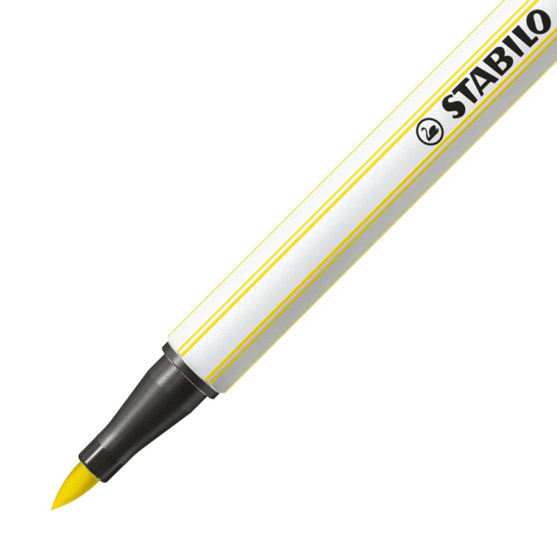 STABILO Pen 68 brush stylo-feutre Jaune 1 pièce(s)