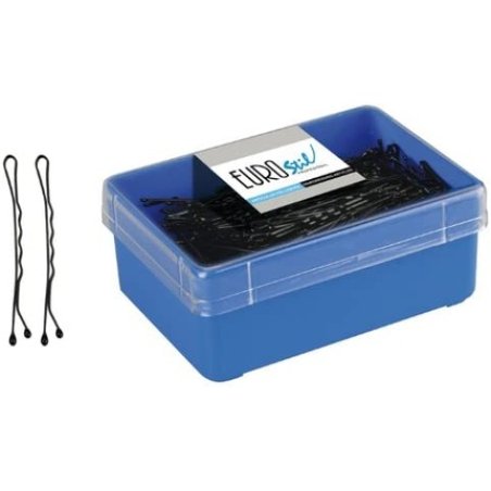 Eurostil Black Clips 50mm - Box of 300