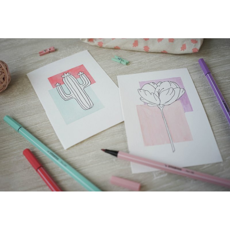 STABILO Feutre de coloriage Pen 68, étui carton de 10