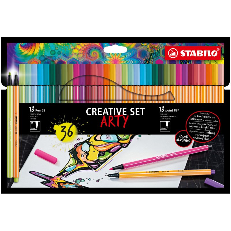 STABILO Creative Set ARTY fineliner Assorted colours 36 pc(s)