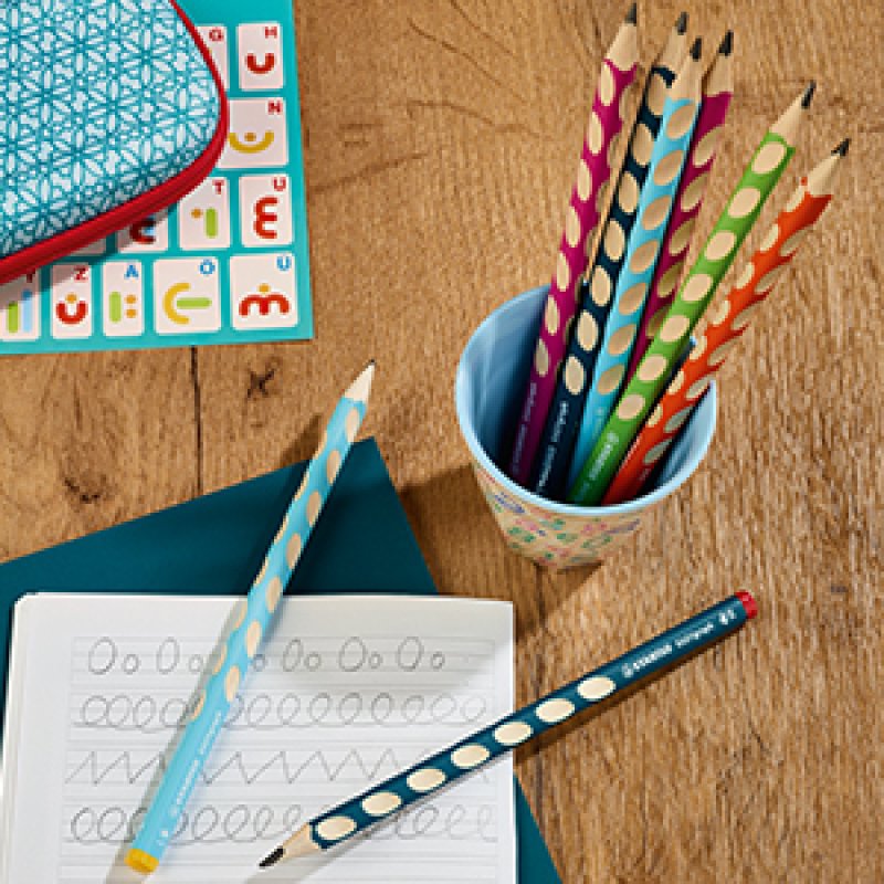 STABILO Crayon à papier d'apprentissage EASYgraph L, bleu