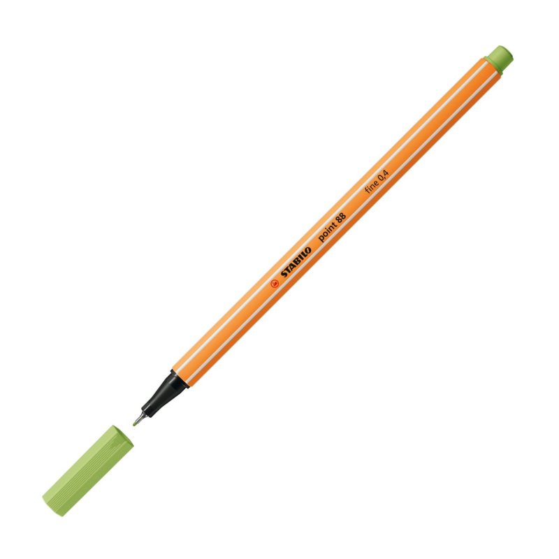 STABILO point 88 stylo-feutre Fin Beige, Bleu, Vert, Vert clair, Orange, Pastel, Pêche, Violet, Jaune 12 pièce(s)