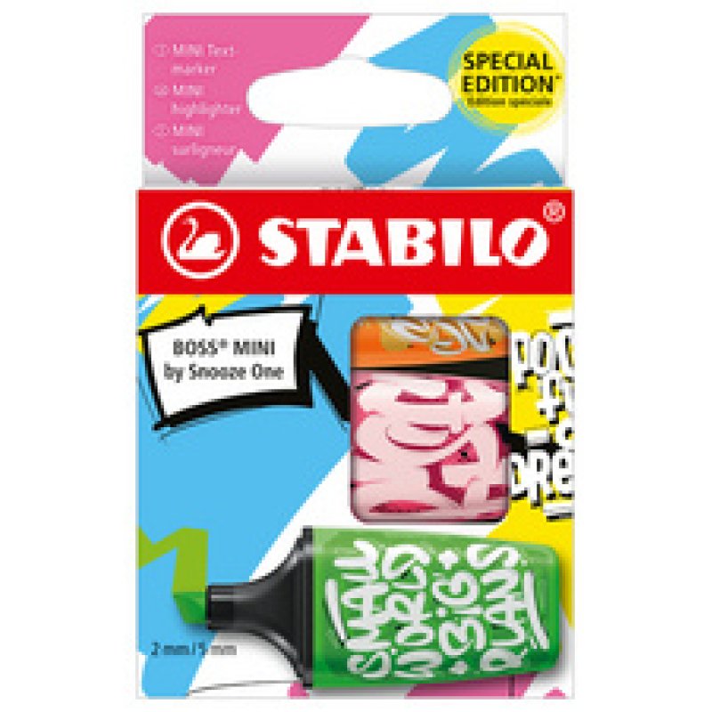 STABILO Surligneur BOSS MINI by Snooze One, étui de 5