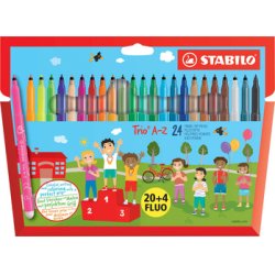 STABILO Feutre Trio A-Z, étui carton de 24, PACK SPECIAL