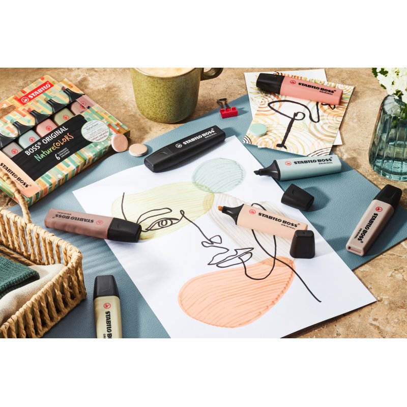 STABILO BOSS ORIGINAL NatureColors marqueur 1 pièce(s) Pointe biseautée Beige