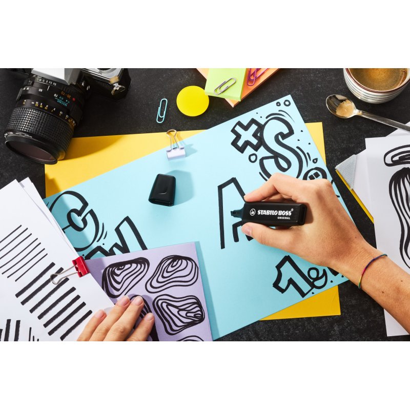 STABILO BOSS ORIGINAL marqueur 1 pièce(s) Pointe biseautée Noir