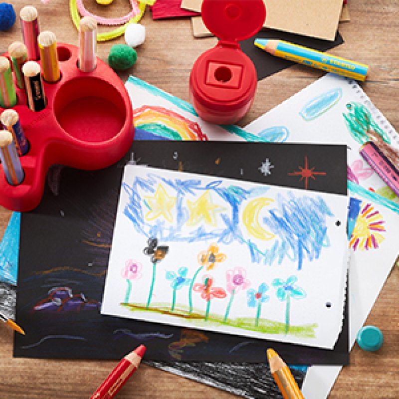 STABILO Taille-crayon à réservoir woody 3 en 1, rouge