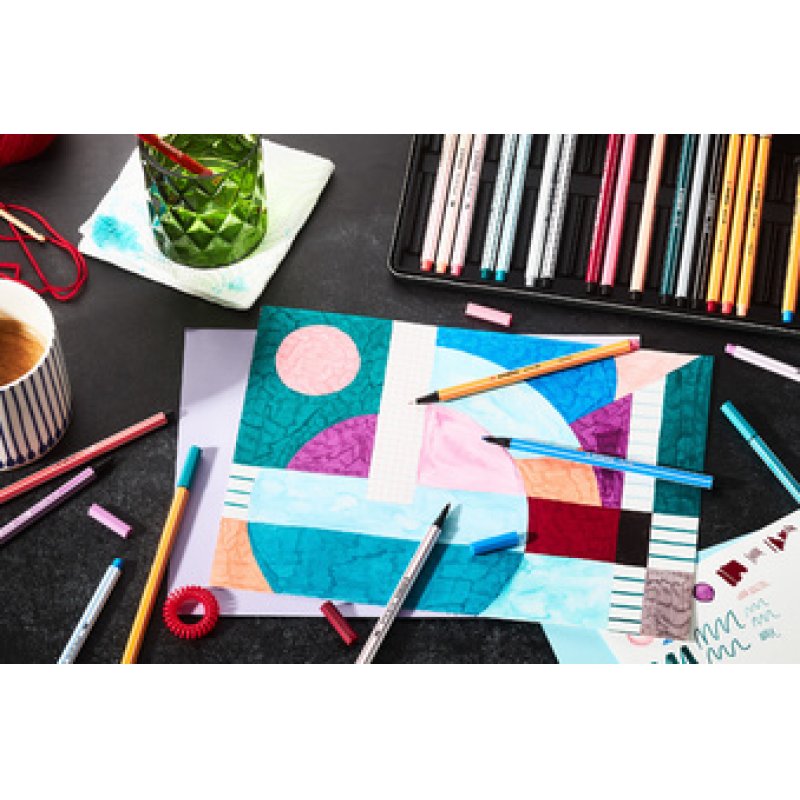 STABILO Set Créatif "ARTY", étui en métal de 30 pièces