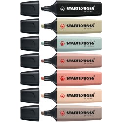 STABILO BOSS NatureColors marker 6 pc(s) Chisel tip Black, Bronze, Green, Grey, Light Green