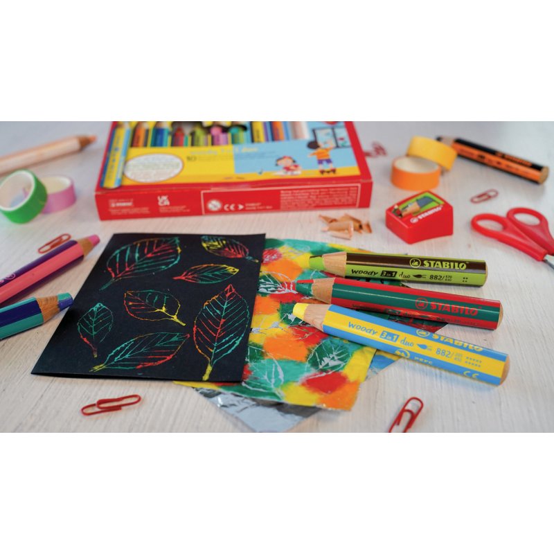 STABILO woody 3 in 1 duo Brown, Light Green 1 pc(s)