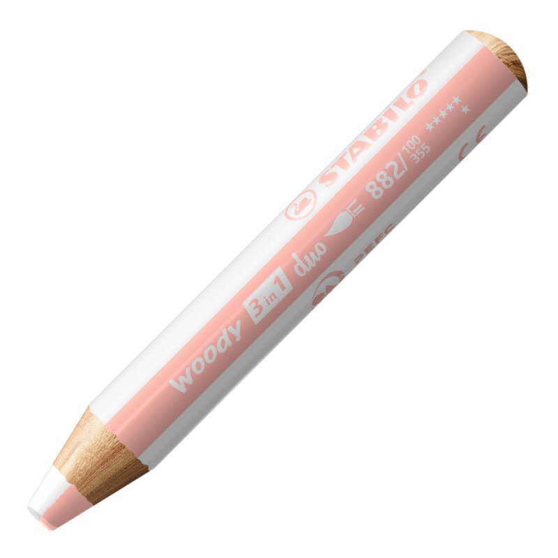 STABILO woody 3 in 1 duo Rose, Blanc 1 pièce(s)
