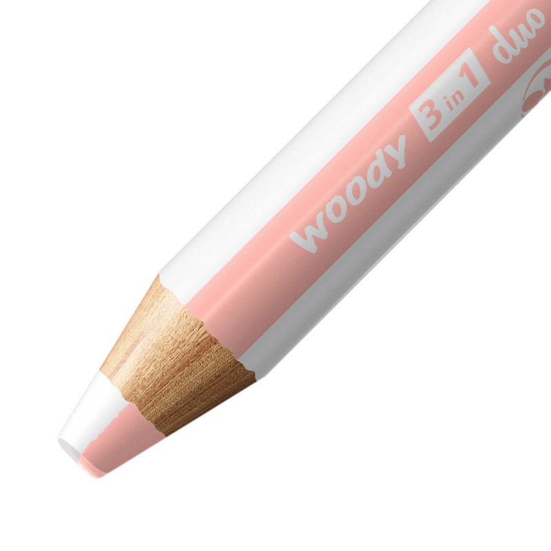 STABILO woody 3 in 1 duo Rose, Blanc 1 pièce(s)
