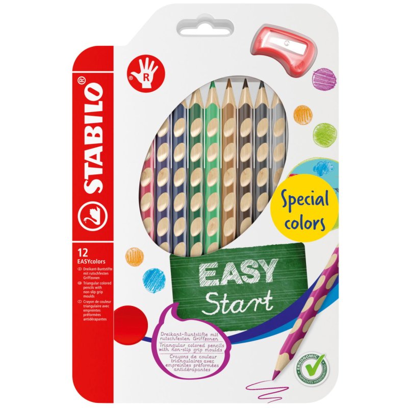 STABILO Crayon de couleur EASYcolors R, étui de 12
