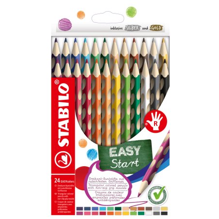 STABILO EASYcolors Ergonomic colored pencil for right-handers 24 colours - per piece