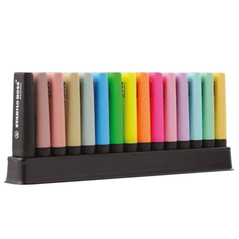 STABILO Surligneur BOSS ORIGINAL, set de table de 15