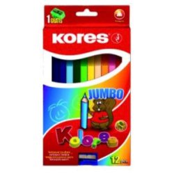 Kores Crayon de couleur "Kolores JUMBO", étui carton de 12