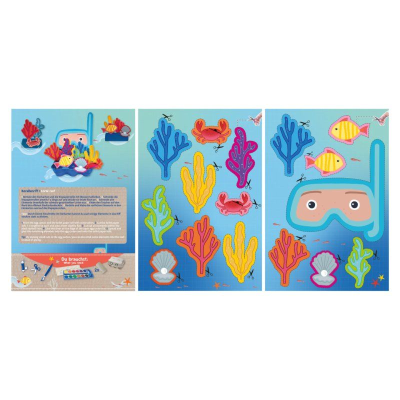 Pelikan Cahier d'art plastique upcycling "monde aquatique"