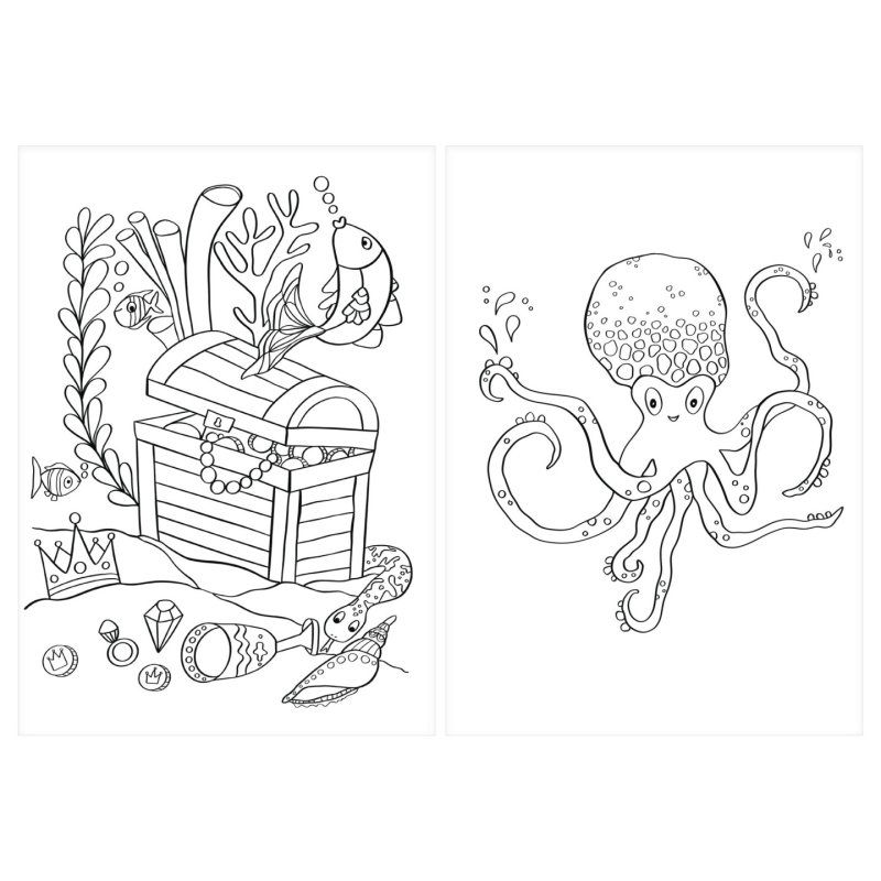 Pelikan Cahier d'art plastique upcycling "monde aquatique"