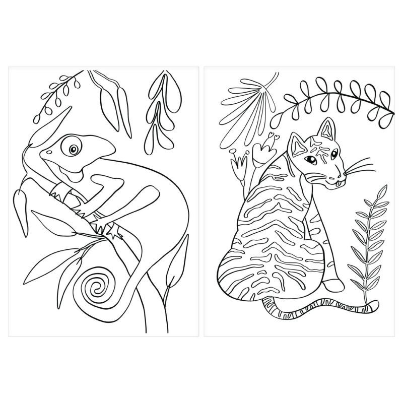 Pelikan Cahier d'art plastique upcycling "jungle", A4