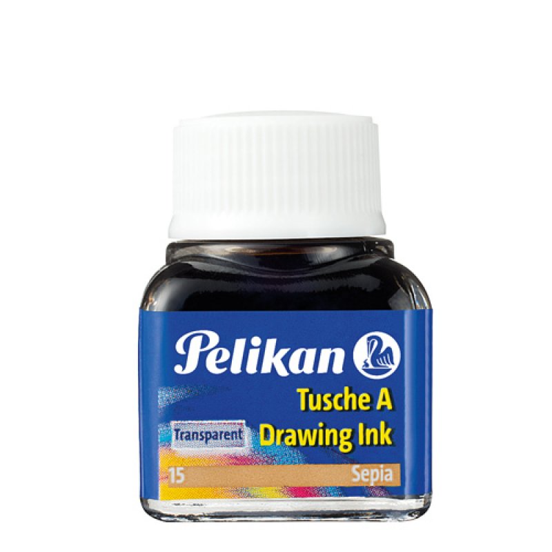 Pelikan Encre de chine A, 10 ml dans un flacon, Sépia (15)