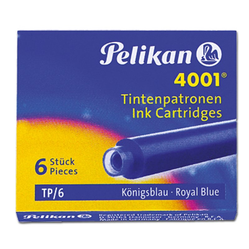 Pelikan Cartouche d'encre 4001 TP/6, bleu royal
