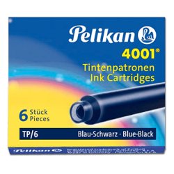 Pelikan Cartouches d'encre 4001 TP/6, bleu-noir