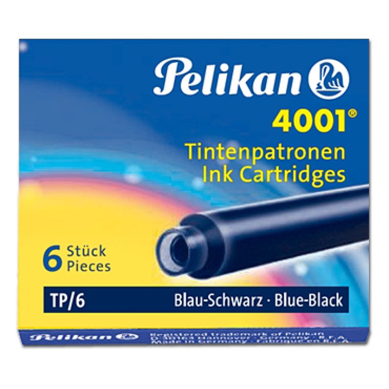 Pelikan Cartouches d'encre 4001 TP/6, bleu-noir