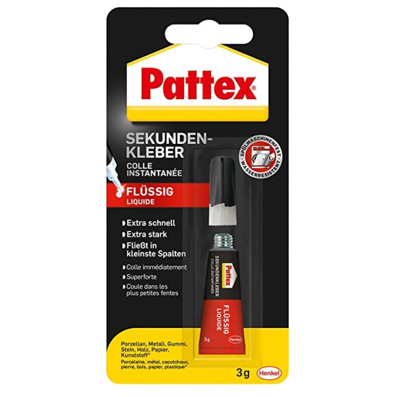 Pattex Colle liquide instantanée ORIGINAL, tube de 3 g