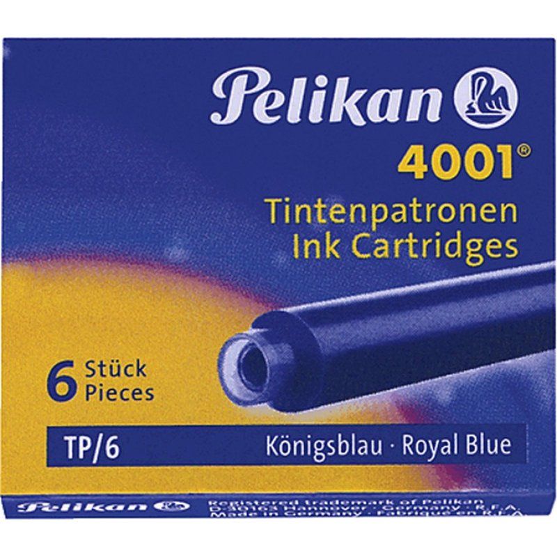 Pelikan TP/6 Blue cartouche d'encre 6 pièce(s) Bleu
