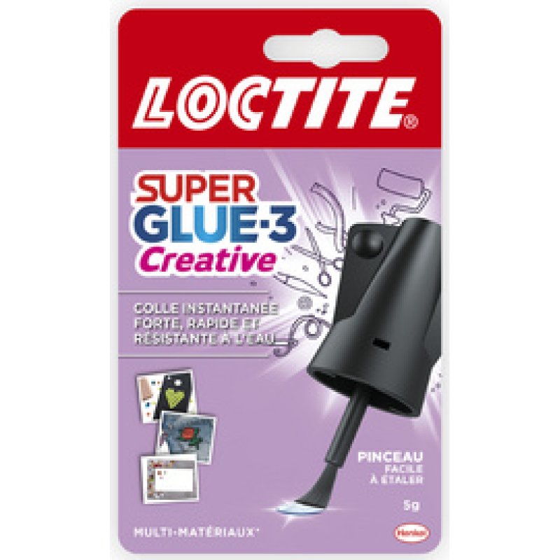 LOCTITE Colle instantanée Super Glue-3 Creative, tube de 5 g