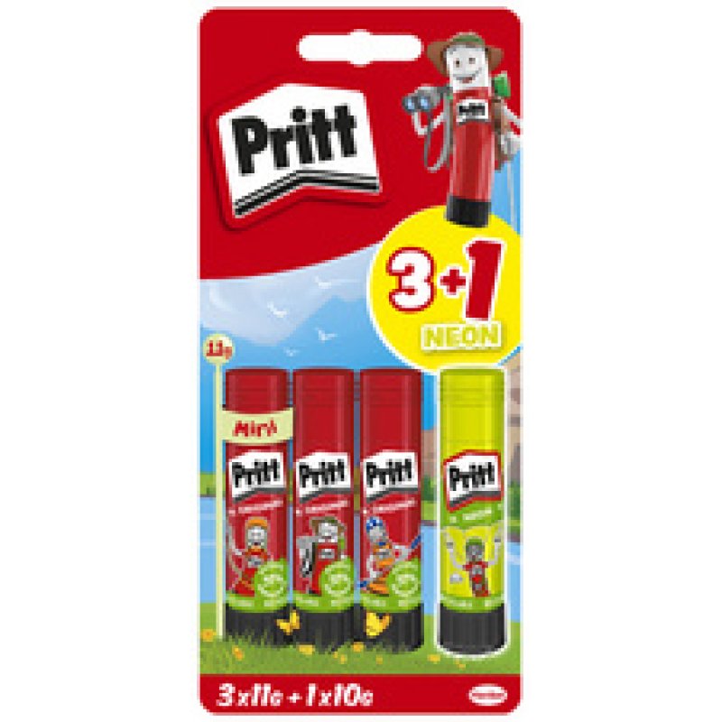 Pritt Bâton de colle BTS 2024, multipack, 3x 11 g 1x 10 g