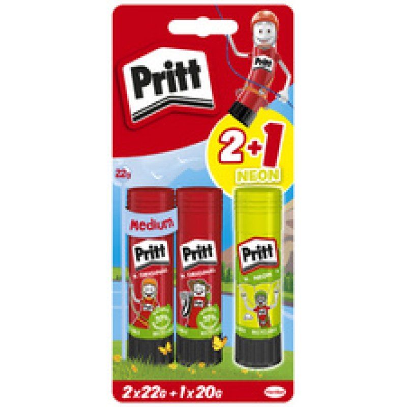 Pritt Bâton de colle BTS 2024, multipack, 2x 22 g 1x 20 g