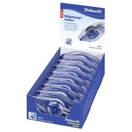 Pelikan blanco Maxi film/bande correcteur 8,5 m Bleu, Transparent 8 pièce(s)
