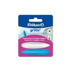 Pelikan griffix eraser Thermoplastic elastomer (TPE) Assorted colours, White 2 pc(s)
