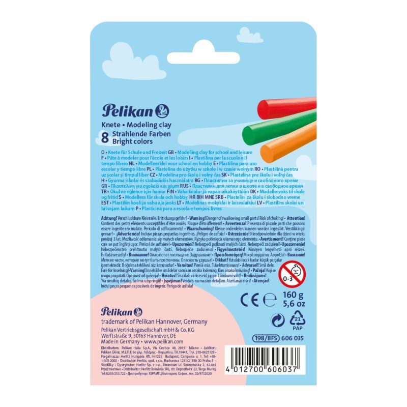 Pelikan 606035 pottery/modelling compound Modeling dough 160 g Assorted colours 1 pc(s)