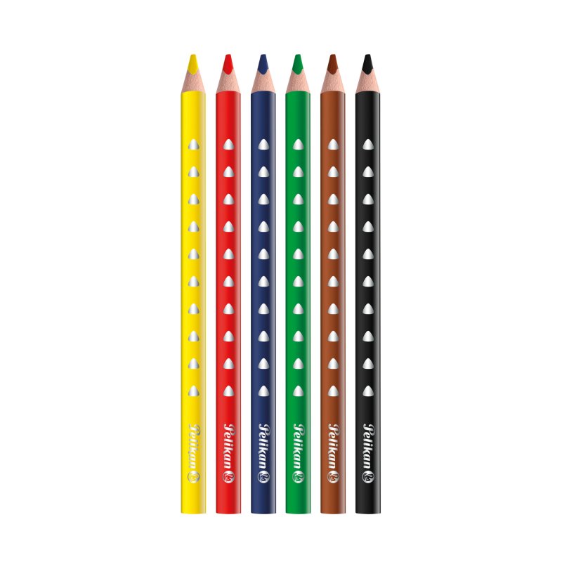 Pelikan 700610 colour pencil Black, Brown, Green, Red, Violet, Yellow 6 pc(s)